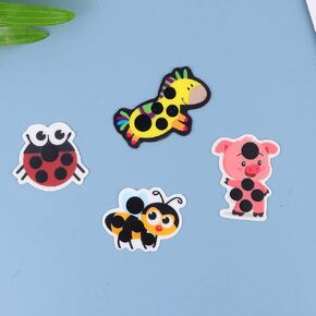 6Pcs Multicolor Forehead Stick-On Fever Kids Fast Temperature Fever Continuously Fever Temperature Monitoring Stickers Fever Stickers for Children Infants Health