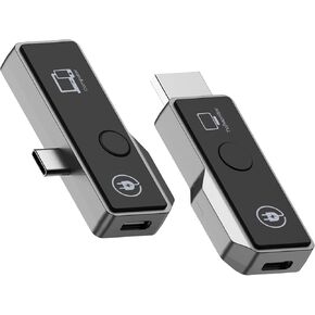 Wireless HDMI Transmitter and Receiver, Support Type-C 3.1 USBC Port Smartphone/Tablet/Laptop, Plug and Play, Portable Wireless HDMI Extender Kit for Streaming Video/Audio to HDTV/Projector/Monitor