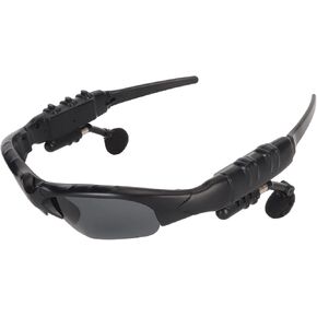 Bluetooth Glasses, Foldable MP3 Polarized Lenses Music Sunglasses V4.1 Stereo Handfree Calling, with 270° Speaker, for Phones Tablets (US Plug)