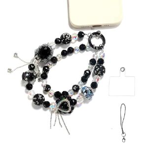 Phone Charms with Jeweled Beads Hands-free Phone Wrist Strap, Vintage iphone Wristlet, Luxury Bag Charm