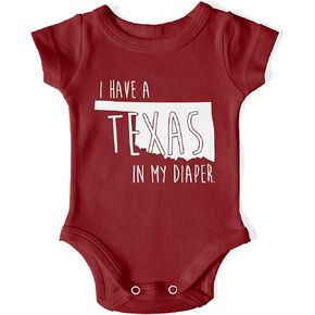 In My Diaper I Have A Texas - Oklahoma Rival Sports Fans Baby One Piece