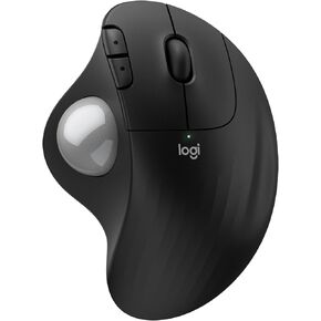 Logitech Ergo M575S Wireless Trackball Mouse, Wireless Ergonomic Mouse with Bluetooth and Encrypted Dongle, Comfortable Thumb Control, Precise and Smooth Tracking, for PC/Mac - Off- White Silver Ball