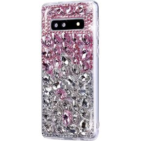 حافظة لهاتف Google Pixel 8a للنساء والفتيات بتصميم لامع لامع، حافظة هاتف Pixel 8a Girly Sparkle Rhiestone ناعمة وشفافة من مادة TPU غطاء مقاوم للصدمات لهاتف Google Pixel 8a وردي in Kuwait