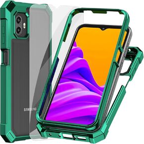 Ailiber for Xcover 6 Pro Case with Screen Protector, Samsung Galaxy X Cover 6 Pro Clear Case, Dual Layer Shockproof Bumper, Clear Transparent [Anti Yellowing], Slim Scratch-Resistant Cover-Rose Gold