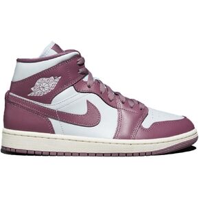 Jordan Women's Air 1 Mid Pure Platinum/Sky J Mauve-Sail (BQ6472 050) - 10.5