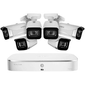 Lorex Fusion 4K 16-Channel (8 Wired + 8 Wi-Fi) 2TB NVR System with 6 Bullet Cameras