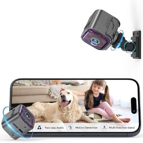 Hidden Camera,Spy Camera Hidden Camera with Audio/Video,Two-Way Audio, Clear Night Vision, AI Motion Detection, Real Time Recording Surveill,with Multi-Function Stand
