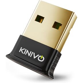 Kinivo USB Bluetooth Adapter for PC BTD530 (BT 5.3, Wireless Dongle Receiver for Windows 11/10/8.1/8, Raspberry Pi, Ubuntu) - Compatible with Laptops, Headsets, Speaker, Mouse, Keyboard, Printers