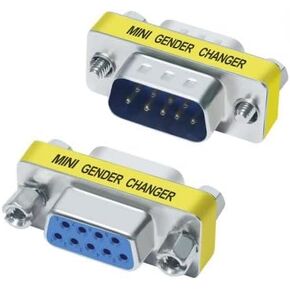 Serial Cable DB9 Male to Male Mini Gender Changer Adapter Coupler Connector, DHIRZ5334 in Saudi Arabia