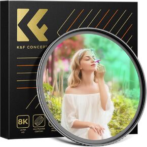 K&F Concept 55mm White Pro Mist 1/4 Filter, High Definition Dreamy Soft White Diffusion Filter with 28 Layer Coatings Waterproof Scratch Resistant for Portrait/Video/Vlog Photography (Nano-X Series)