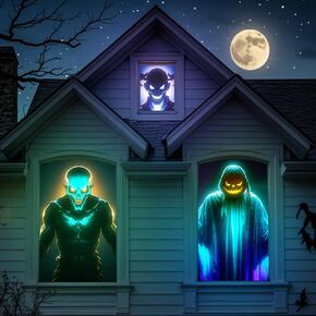 Halloween Projector Hologram Foldable Screen: 100 Inch Portable Anti Crease Indoor Double Sided Video Projector Screen for Projecting Halloween Videos Film Night