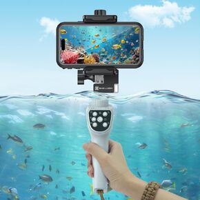 Waterproof Selfie Stick for iPhone/Android, Bluetooth Selfie Stick with Remote for Underwater Adventures or Daily Use, Extendable Cell Phone Selfie Stick Support All Phone Camera Operations