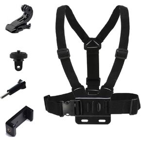 Adjustable Cellphone Selfie Chest Mount Harness Strap with Cell Phone Clip Holder for iPhone 14 13 12 11 Pro Max Xs XR Max X 8 7 6 +