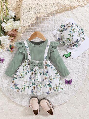 Baby Girl Dress Infant Dresses Summer Clothes Short Sleeve Overall Outfits Skirt Headband in Saudi Arabia