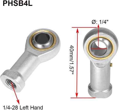 محمل نهاية القضيب PHSB7، قطعتان مقاس 7/16 بوصة، مشحم مسبقًا 7/16-20 وصلة أنثى لليد اليمنى in Saudi Arabia