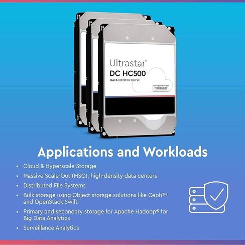 MDD - WD DC HC520 WUH721414ALE604 14TB 7200RPM 256MB Cache SATA 6.0Gb/s 3.5inch Datacenter Hard Drive - 5 Year Warranty (Renewed) in Saudi Arabia
