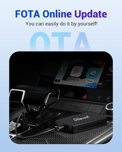 محول فيديو الوسائط المتعددة من Ottocast Play2Video Pro - محول سيارة CarPlay Android Auto اللاسلكي مدمج في Youtube Netflix، CarPlay Video Streaming AI Box يدعم الوسائط المتعددة USB، سهل الإعداد، التوصيل والتشغيل in Kuwait
