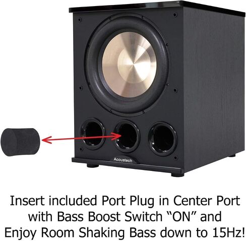B I C Acoustech Elite Series PL-300 12 inch Powered Subwoofer-1400W with Tri-Tuned Ports and BASS Boost Feature for Room Shaking Bass Down to 15Hz in Saudi Arabia