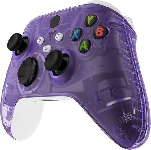 eXtremeRate Side Rails Grips Shell for Xbox Core Wireless Controller, Clear Black Replacement Part Front Housing Cover Handles Faceplate for Xbox Series X & S Controller [Controller Excluded] in Saudi Arabia