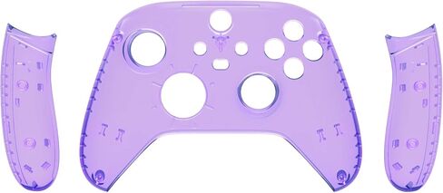 eXtremeRate Side Rails Grips Shell for Xbox Core Wireless Controller, Clear Black Replacement Part Front Housing Cover Handles Faceplate for Xbox Series X & S Controller [Controller Excluded] in Saudi Arabia