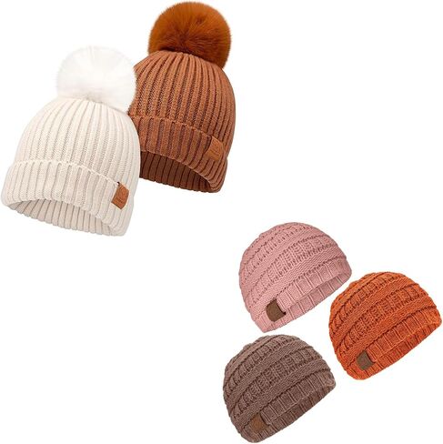 KeaBabies 2-Pack Baby Hats and Baby Beanies - قبعة صغيرة للأطفال للفتيات والفتيان وقبعات الأطفال وقبعات الأطفال الصغار و3 قبعات لحديثي الولادة وقبعات صغيرة لحديثي الولادة وقبعات للأولاد الصغار وقبعات للفتيات الصغيرات لفصل الشتاء in Saudi Arabia