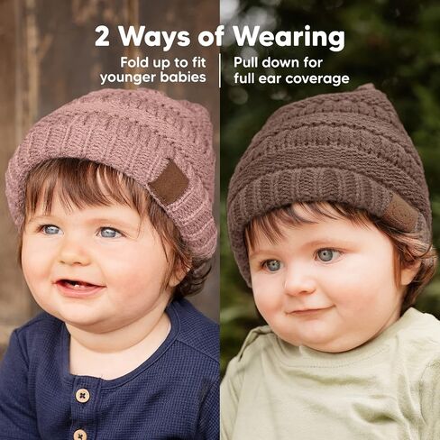 KeaBabies 2-Pack Baby Hats and Baby Beanies - قبعة صغيرة للأطفال للفتيات والفتيان وقبعات الأطفال وقبعات الأطفال الصغار و3 قبعات لحديثي الولادة وقبعات صغيرة لحديثي الولادة وقبعات للأولاد الصغار وقبعات للفتيات الصغيرات لفصل الشتاء in Saudi Arabia