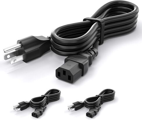 3 Prong TV Power Cord 6FT, Replacement Power Cable for Vizio VX32L/VW32L & LG 42LF11/42LG30 TVs, AC Power Cord 10A 125V (NEMA 5-15P to IEC320 C13) in Kuwait