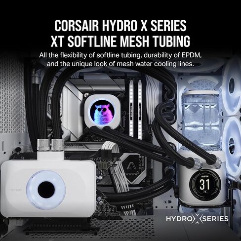 أنابيب شبكية ناعمة من سلسلة CORSAIR Hydro X XT - سهلة القطع حسب الطول - مطاط EPDM متين - أسود in Saudi Arabia