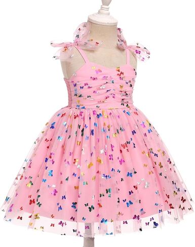Toddler Baby Girls Tutu Dress Summer Sleeveless Princess Birthday Dresses Sequin Ruffle Tulle Sundress in Kuwait