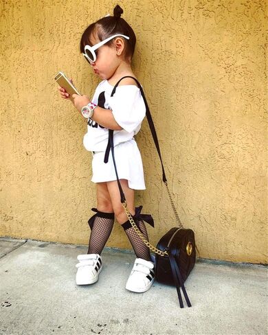 Baby Girls Kids Mesh Socks Bow Fishnet Ankle High socks Lace Fish Net Vintage back bow Short Sock(W3) in Kuwait