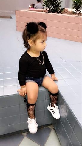 Baby Girls Kids Mesh Socks Bow Fishnet Ankle High socks Lace Fish Net Vintage back bow Short Sock(W3) in Kuwait