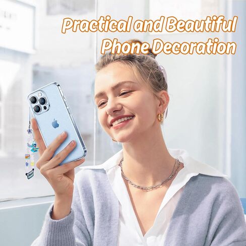 MINISO Disney Stitch الملونة سحر الهاتف الصيفي، لطيف مطرز يدويًا من الأكريليك الخرز حزام معصم الهاتف، سلسلة مفاتيح جمالية للهاتف الخليوي للنساء الفتيات حقيبة الهاتف سلسلة المفاتيح Airpods الكاميرا المعلقات الديكور in Kuwait