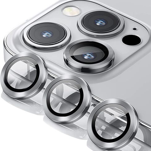 Guppy for iPhone 15 Pro/iPhone 15 Pro Max Camera Lens Protector, [Keep Lens Original Design] Anti-Scratch 9H Tempered Glass Camera Cover Screen Protector Metal Ring Accessories - Purple in Saudi Arabia