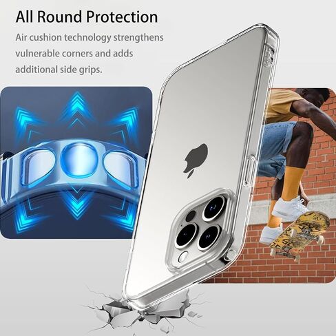 متوافق مع حافظة هاتف iPhone 13 Pro الشفافة، شفافة، واحدة شفافة تمامًا in Saudi Arabia