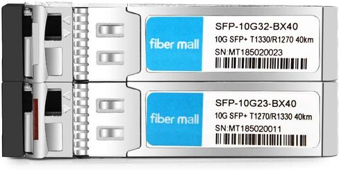جهاز إرسال واستقبال 10G SFP + BIDI زوج لـ Cisco Meraki SFP-10G-BX40U-I Ubiquiti UF-SM-10G-S-U40 Mikrotik D-Link Netgear 10GBASE BiDi SFP + 1270nm و1330nm 40km DOM مفاتيح مفتوحة أخرى in Kuwait