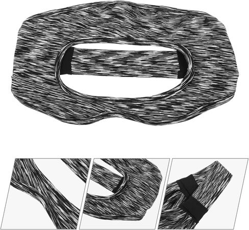 Mikikit 2pcs Vr Goggles Vr Pads Covers Vr Sweat سماعة الرأس Vr الملحقات سماعة الهاتف للهاتف الخليوي الواقع الافتراضي سماعات غطاء البوليستر تنفس الملحق in Kuwait