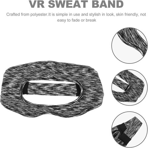 Mikikit 2pcs Vr Goggles Vr Pads Covers Vr Sweat سماعة الرأس Vr الملحقات سماعة الهاتف للهاتف الخليوي الواقع الافتراضي سماعات غطاء البوليستر تنفس الملحق in Kuwait