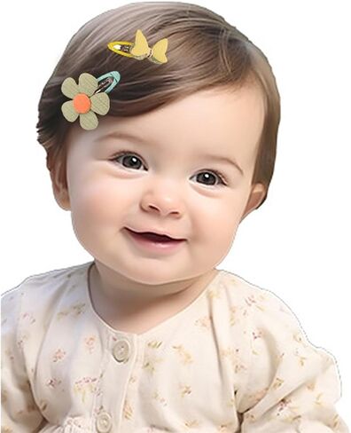 4pcs Cute Fabric Baby Hair Clips Glitter Flower Hair Clips for Toddler Small Hair Clips for Thin Hair Non Slip Hair Accessories for Infant Baby Girls (Green 2) in Saudi Arabia
