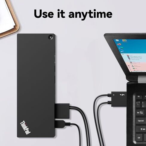Bundle for Lenovo Thunderbolt 4 Docking Station (40B00135) + ITSPWR HDMI 4K Cable + ITSPWR DP Cable+ ITSPWR Cleaning Cloth in Kuwait