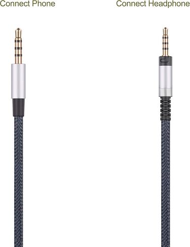 كابل بديل صوتي مع ميكروفون مدمج للتحكم في مستوى الصوت متوافق مع سماعات Sennheiser Momentum وMomentum 2.0 وHD1 وسلك صوت متوافق مع Samsung Galaxy Huawei Android in Kuwait