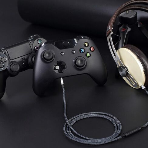 كابل بديل صوتي مع ميكروفون مدمج للتحكم في مستوى الصوت متوافق مع سماعات Sennheiser Momentum وMomentum 2.0 وHD1 وسلك صوت متوافق مع Samsung Galaxy Huawei Android in Kuwait