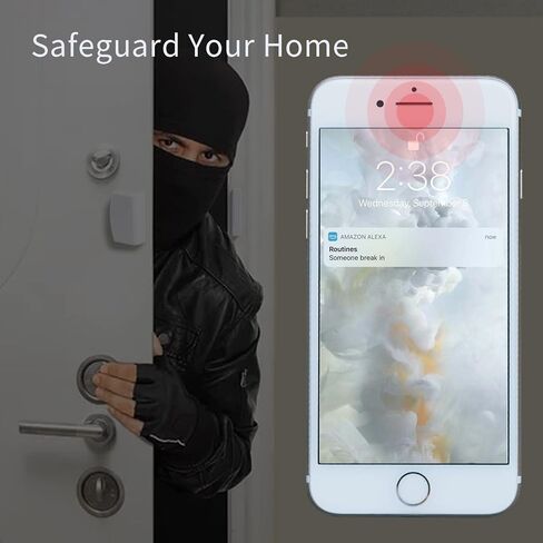 THIRDREALITY Zigbee Contact Sensor 2 Pack,Door and Window Monitor, Home Automation,Works with Home Assistant,SmartThings,Aeotec,Homey,Hubitat or Echo Devices with Build-in Zigbee Hub,hub Required in Saudi Arabia