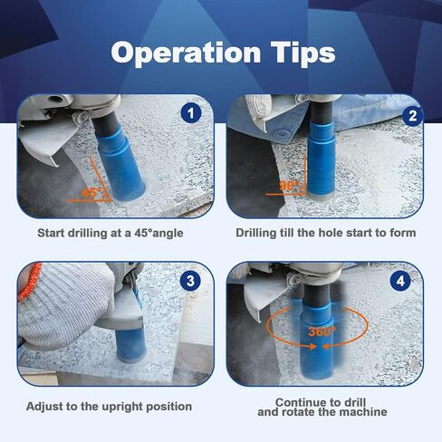 Diamond Core Drill Bit Set - BRSCHNITT Laser Welded Granite Hole Saw with 5/8-11 Thread for Granite Marble Solid Block Stone Reinforced Concrete,Dry or Wet Drilling (20/35/45/50mm+Adapter) in Saudi Arabia