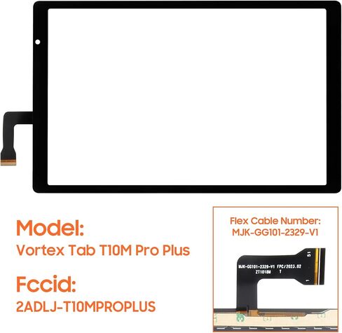 لشاشة Vortex Tab T10M Pro Plus استبدال الشاشة 10.1 بوصة لشاشة Vortex Tab 10M Pro Plus التي تعمل باللمس لـ Vortex Tab T10M Pro Plus مستشعر زجاجي بديل أسود مع أدوات in Saudi Arabia