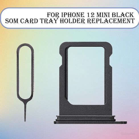 صينية بطاقة SIM واحدة باللون الأسود بديلة لهاتف iPhone 12 Mini الإصدار الأمريكي محول حامل صينية بطاقة Sim مع قاذف SIM استبدال إصلاح الهاتف المحمول لهاتف iPhone 12mini A2176 A2398 A2399 A2400 in Saudi Arabia
