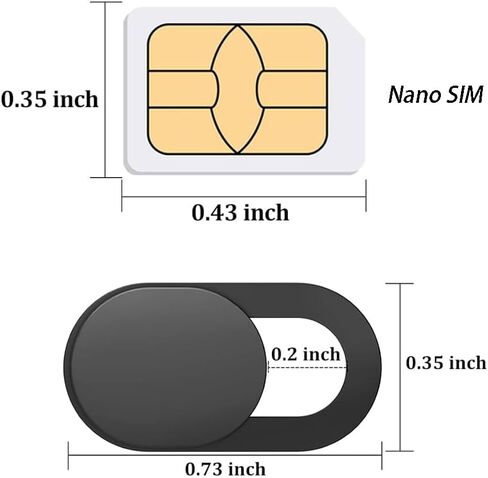 Laptop Camera Cover Slide, Webcam Cover Slide Phone Camera Cover, Ultra-Thin Computer Camera Cover Slide Blocker Slider Fits iPhone MacBook Laptop, Desktop, PC, Tablet (Black) in Saudi Arabia