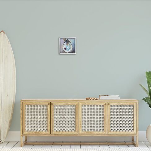Stupell Industries Oyster Shell with Pearl White Framed Giclee Art Design by Jeanette Vertentes in Saudi Arabia