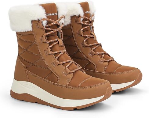 DREAM PAIRS Women's Winter Snow Boots Waterproof Warm Faux Fur Comfortable Outdoor Ladies Winter Booties in Saudi Arabia