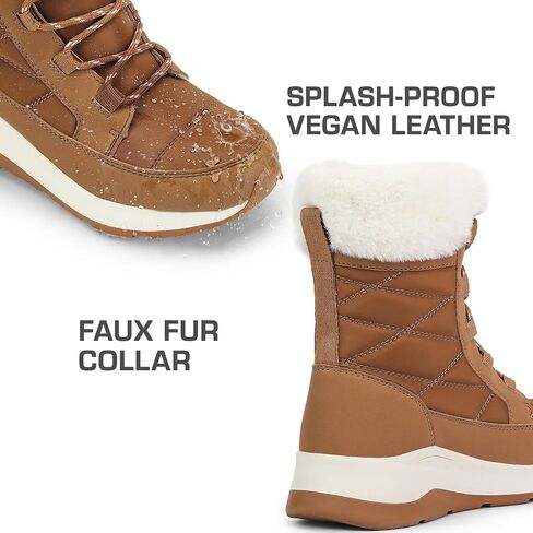 DREAM PAIRS Women's Winter Snow Boots Waterproof Warm Faux Fur Comfortable Outdoor Ladies Winter Booties in Saudi Arabia
