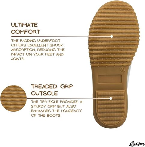 Sugar Women's Glitter Duck Boots | Stylish Lace-Up, Cozy Traction Sole | Perfect for Cold, Rainy, or Snowy Days | Trendy Booties - Skipper in Kuwait